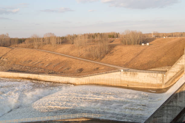 istock rushing water from open flood gates at a dam 1224845146