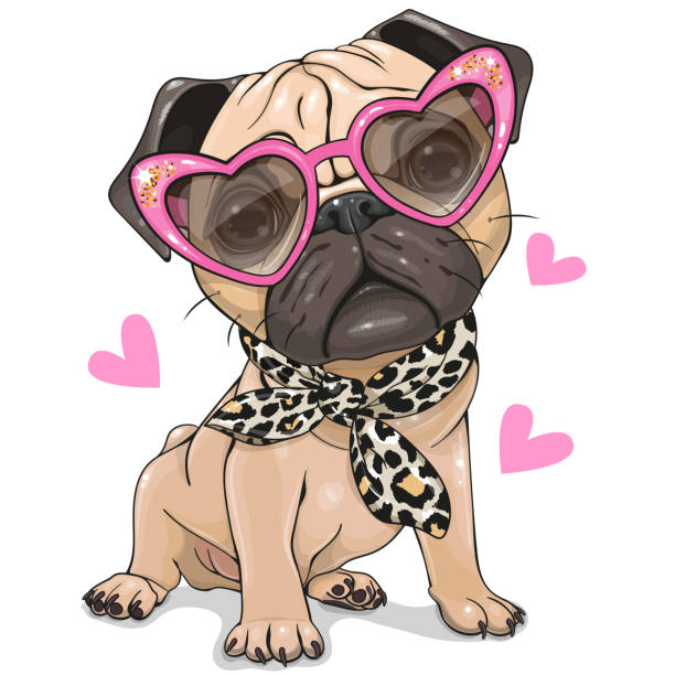 Pug Glasses/Sunglasses Case - Hearts Pug Glasses/Sunglasses Case - Hearts