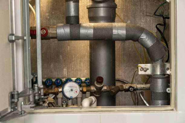 istock plumbing cabinet. shut off hot or cold water 1224849978