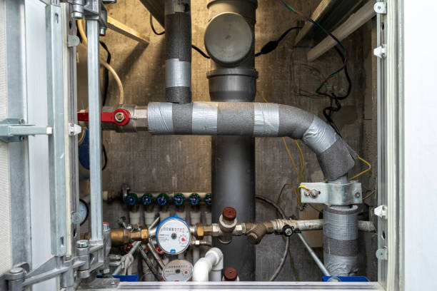 istock plumbing cabinet. shut off hot or cold water 1224850003