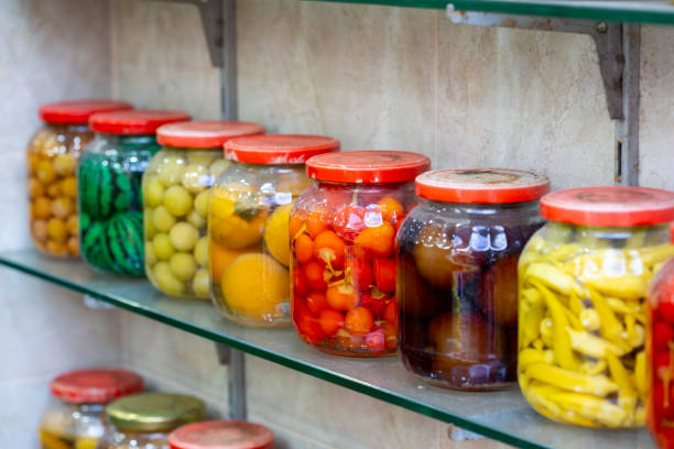 istock Homemade Pickled Vegetables in Jars Ready to Eat 1224851084