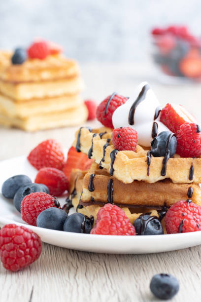 istock Waffles and fruits 1224853519