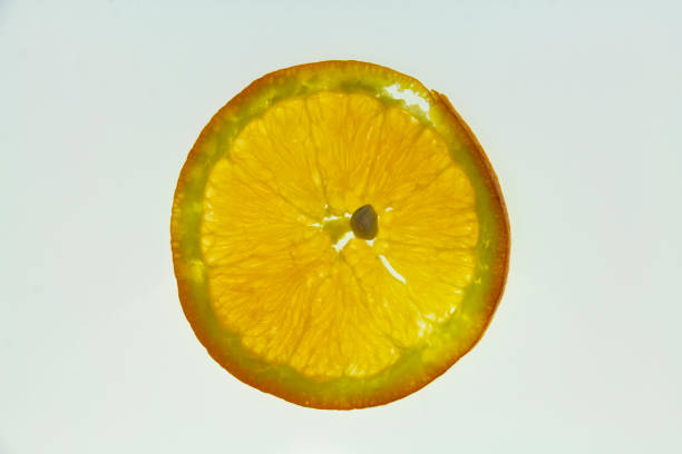 istock Sliced orange isolated on white background. Copy space 1224853546