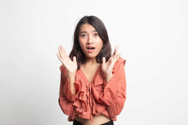 istock Shocked young Asian woman . 1224855049
