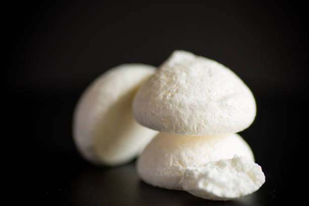 Meringue cookies on the table.