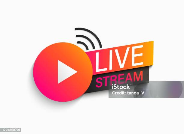 Live Stream Symbol Icon Stock Illustration - Download Image Now - Live Streaming, Live Event, Icon Symbol