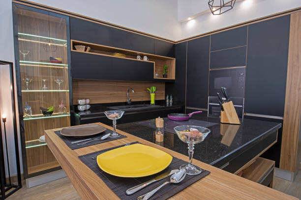 istock Modern kitchen design in a luxury apartment 1224865681
