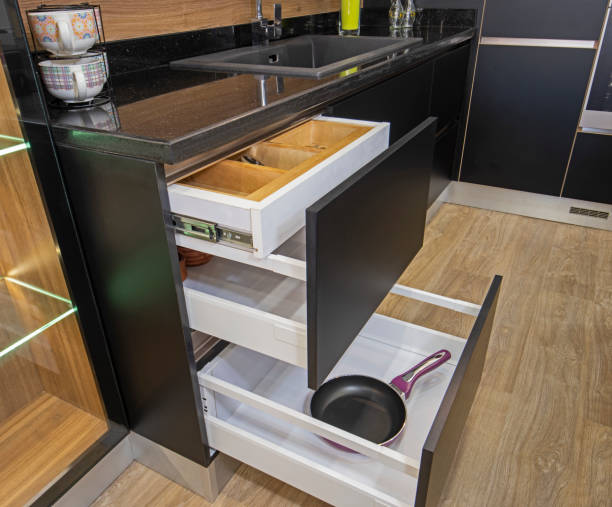 istock Modern kitchen design in a luxury apartment 1224865816