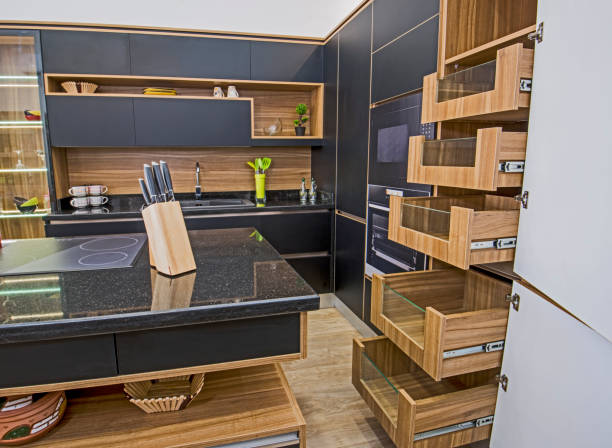 istock Modern kitchen design in a luxury apartment 1224867411