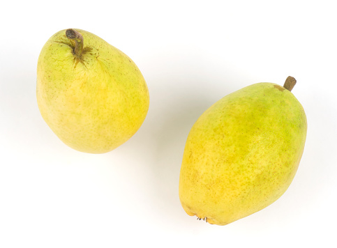Close-up of a fresh yellow pear