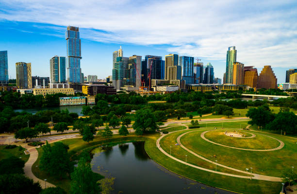 istock Evening Sunset at Sam Bass Hill in Austin Texas 1224885346