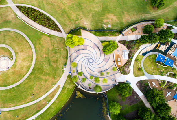 istock Circlings and patterns with Spiral designs and Modern Playground Public Park 1224885385