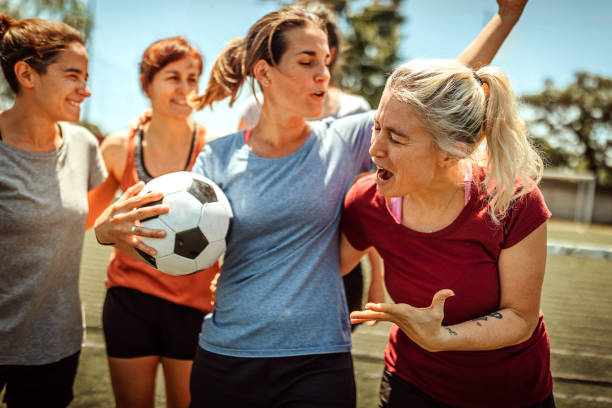 istock Female soccer team celebrating victory 1224885612