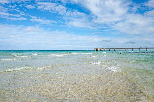 Scenic North Miami Beach with fishing pier.