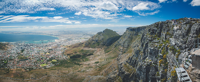 Panoramic View of Cape Town from the Top of Table Mountain.
