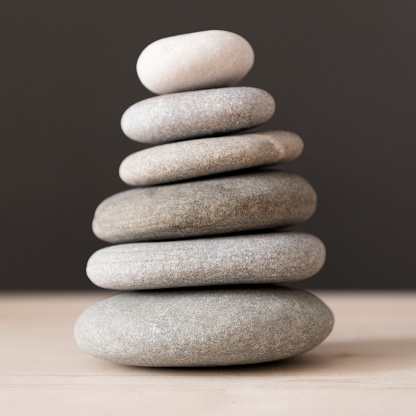 Balance stones taken in a studio setting