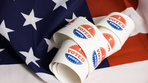 istock I voted sticker with usa flag 1224899436