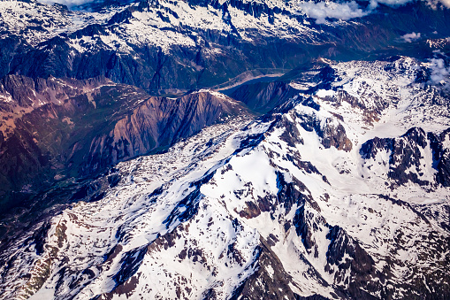 Above Idyllic Alpine landscape, majestic alps – Pyrenees alps
