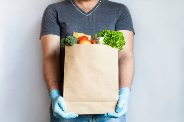 istock Safe food delivery concept 1224913816