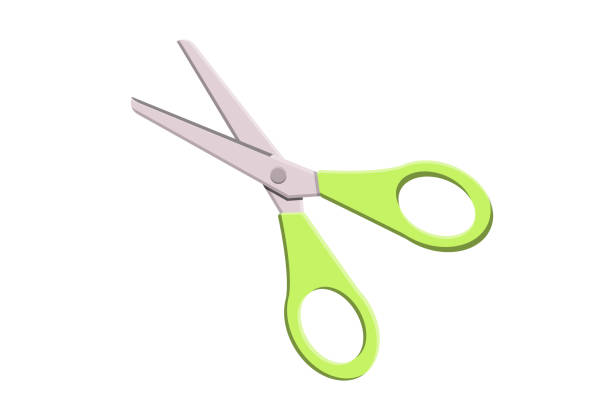Scissors isolated on white. Stock vector illustration in flat style. vector art illustration