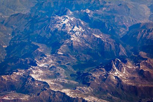 Above Idyllic Alpine landscape , majestic alps – Pyrenees