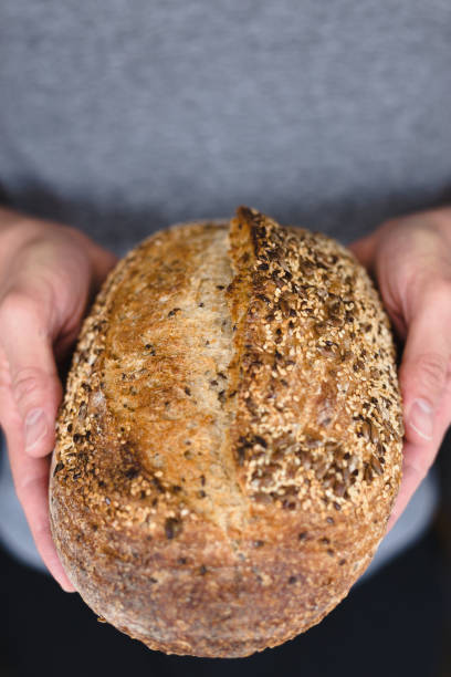istock freshly baked homemade artisan sourdough bread. 1224920539