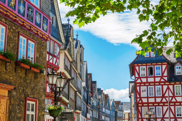istock square with historic buildings in Herborn, Germany 1224921665