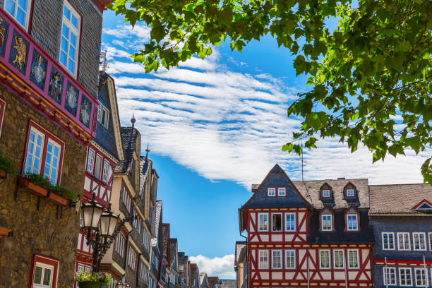 istock square with historic buildings in Herborn, Germany 1224921679