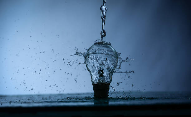 istock Pouring water on a bulb to make splash 1224922618