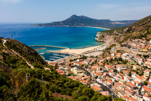 Town of Buggeru Town of Buggeru in Italy, Sardinia, Buggerru Buggerru stock pictures, royalty-free photos & images