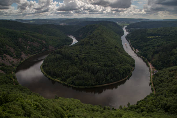 istock Saarschleife the river curve in the Saarland Germany 1224923820