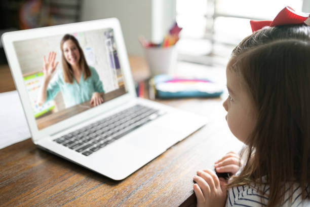 istock Online learning at home for kids 1224925130
