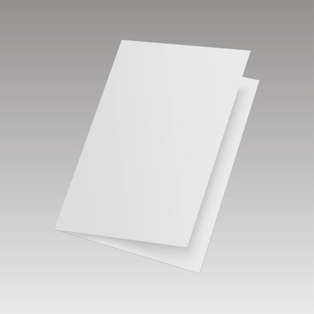 istock Mock up opened magazine, journal, booklet, postcard, flyer, business card or brochure . Vector Illustration 1224925896