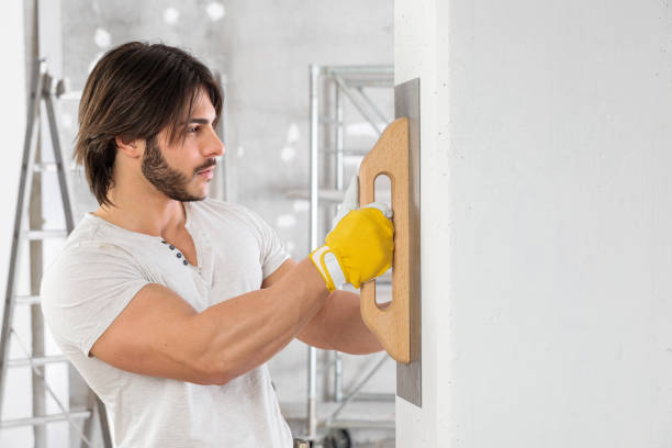istock Plasterer finishing the surface of a white wall 1224927515