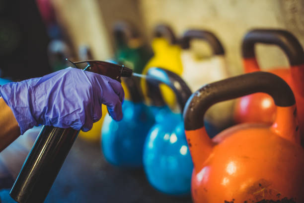 Disinfection of kettlebells after use