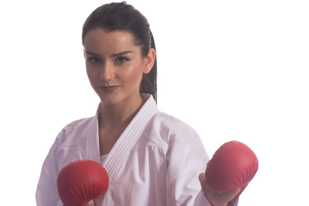 istock Young Woman Dressed In Traditional Kimono White Background 1224928086