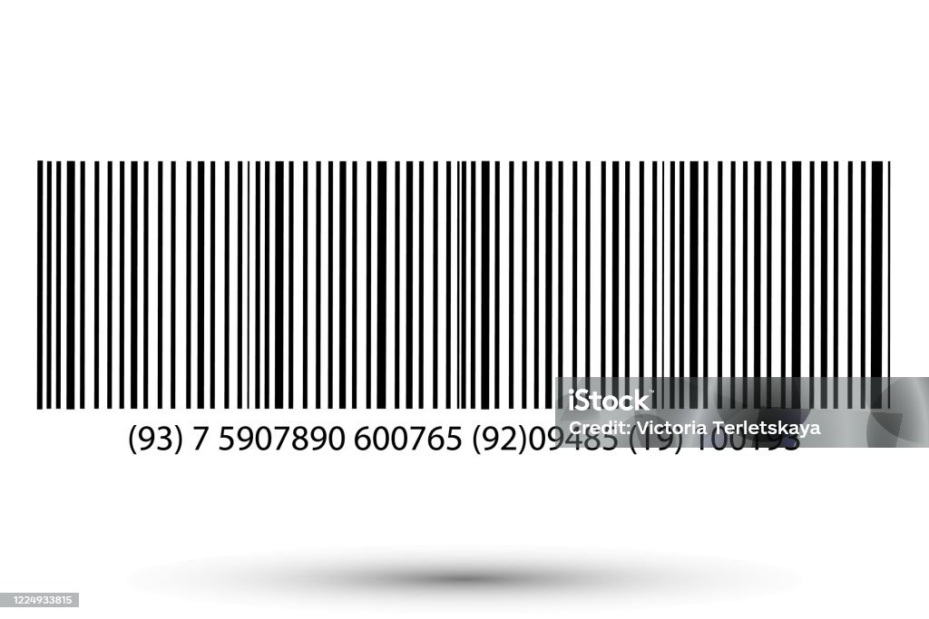 Strichcode Realistische Barcodesymbol Einen Modernen Einfachen Flachen Strichcode ...