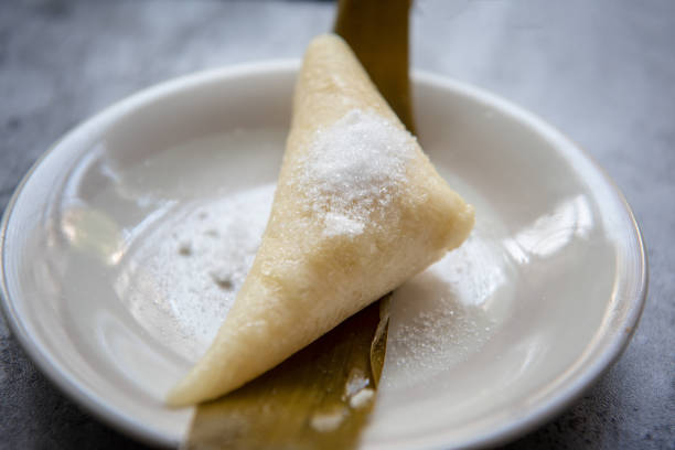 istock Zongzi and white sugar 1224934561