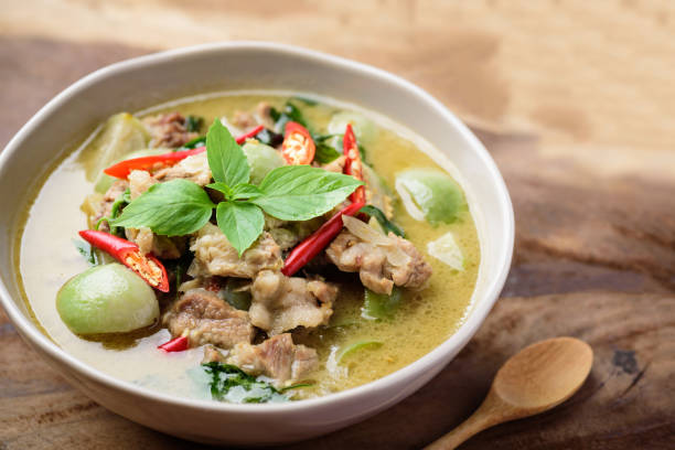 istock Thai food, Green curry with pork (Kang Keaw Wan) 1224939016
