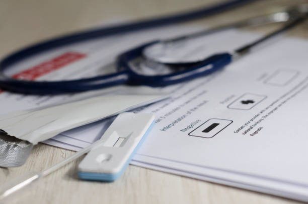 istock Laboratory scientist performs a rapid diagnostic test (rdt) for antibodies to detect the presence of viral proteins. caused by coronavirus disease COVID-19, PCR laboratory test. Inputs for testing 1224939960