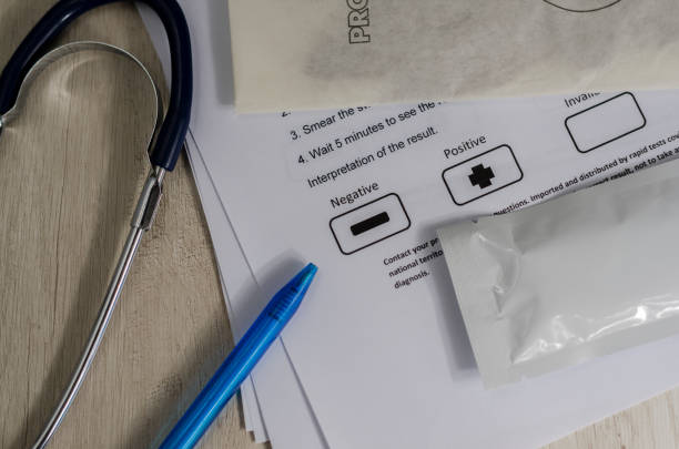 istock Laboratory scientist performs a rapid diagnostic test (rdt) for antibodies to detect the presence of viral proteins. caused by coronavirus disease COVID-19, PCR laboratory test. Inputs for testing 1224939990