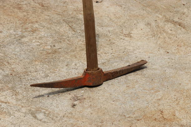 istock Pickaxe with flat and sharp edge on either sides which is a hand tool to dig holes in ground 1224941783