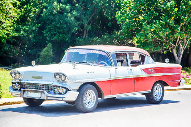 Vintage classic american car in Cuba
