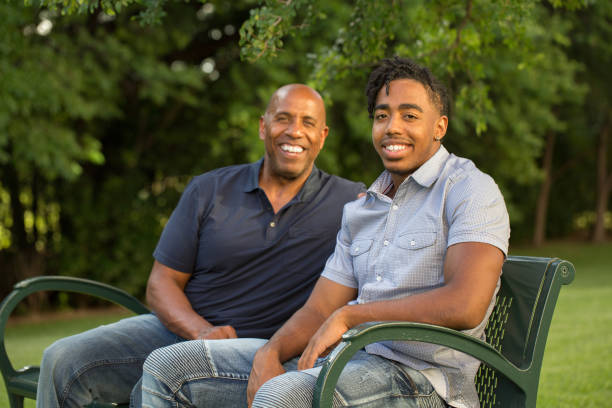 istock African American father and his son. 1224956096