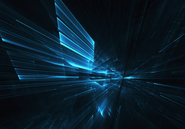 istock Fractal background for use in creativity and design projects. Technological fractal. Abstract 3D illustration 1224956688