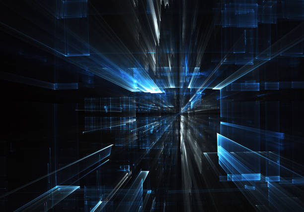 istock Fractal background for use in creativity and design projects. Technological fractal. Abstract 3D illustration 1224956707