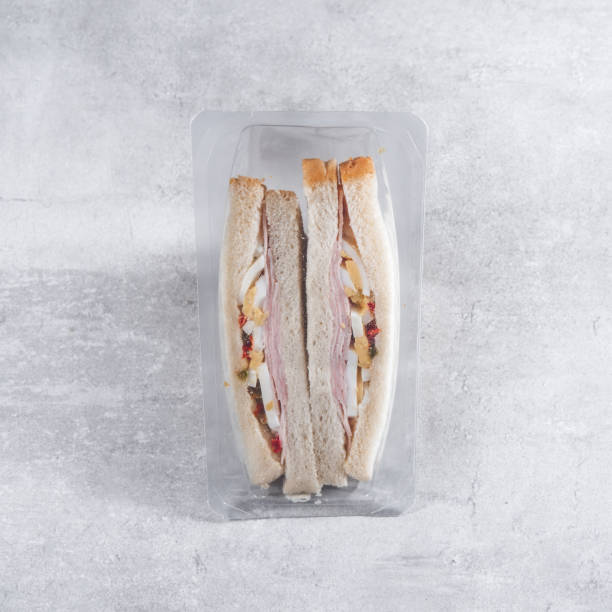 istock Sandwich in a transparent plastic box or nylon bag to go 1224958080
