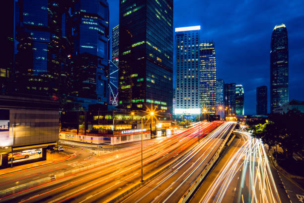 istock Hong Kong central district at night 1224959775