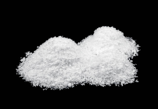 istock White snow on a black background. Snowdrifts. 1224960768