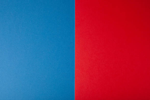 istock Red and blue color paper background, texture, copy space. 1224961047